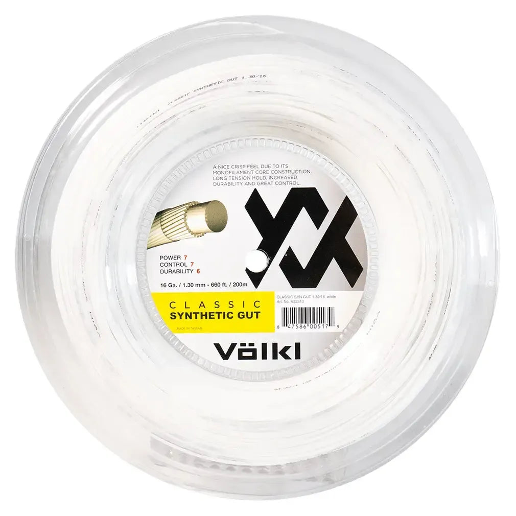 Classic Synthetic Gut 16G/1.30 Reel String White