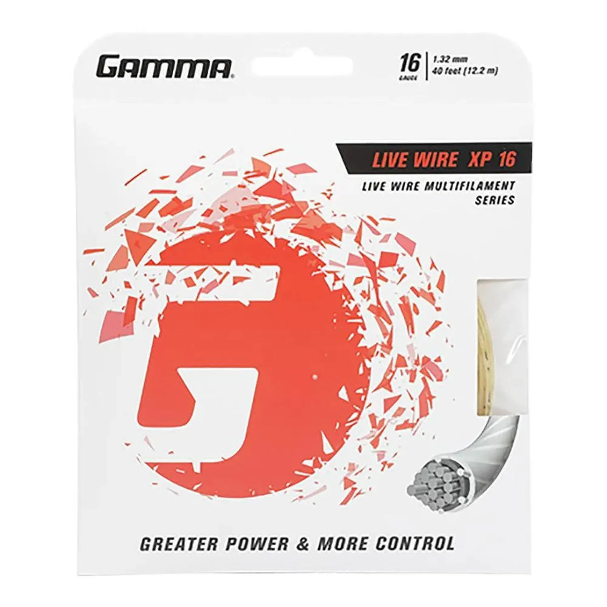 White - Live Wire XP 16g-Strings-Gamma-1483-DEFAULT-L-Tennis Express