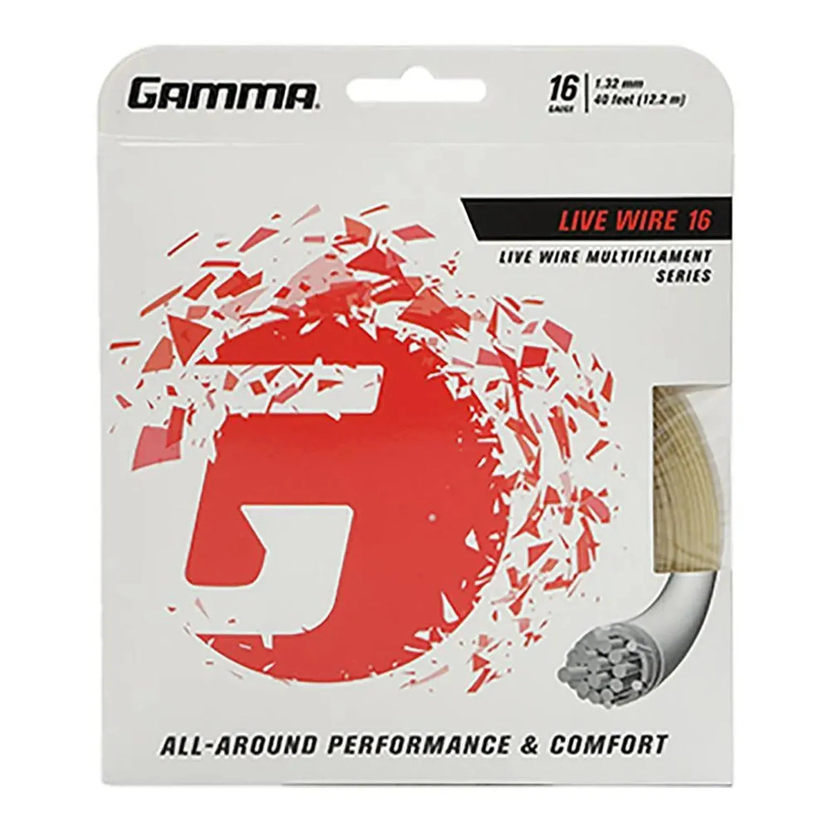 Natural - Live Wire 16g-Strings-Gamma-1492-DEFAULT-L-Tennis Express