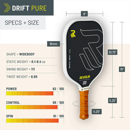 Revolin Sports Pickleball Drift Pure Pickleball Paddle