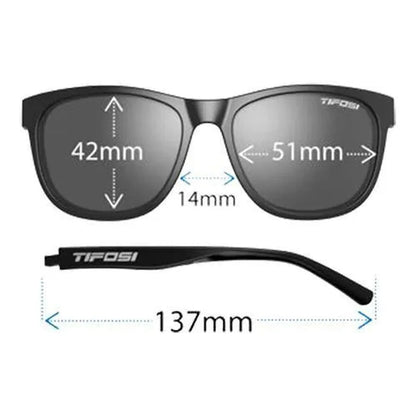 Swank Sunglasses Satin Black with Smoke Bright Blue Lenses