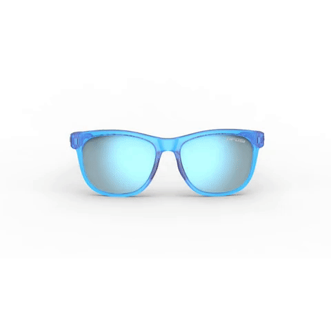 Swank Sunglasses Crystal Sky with Smoke Bright Blue Lenses