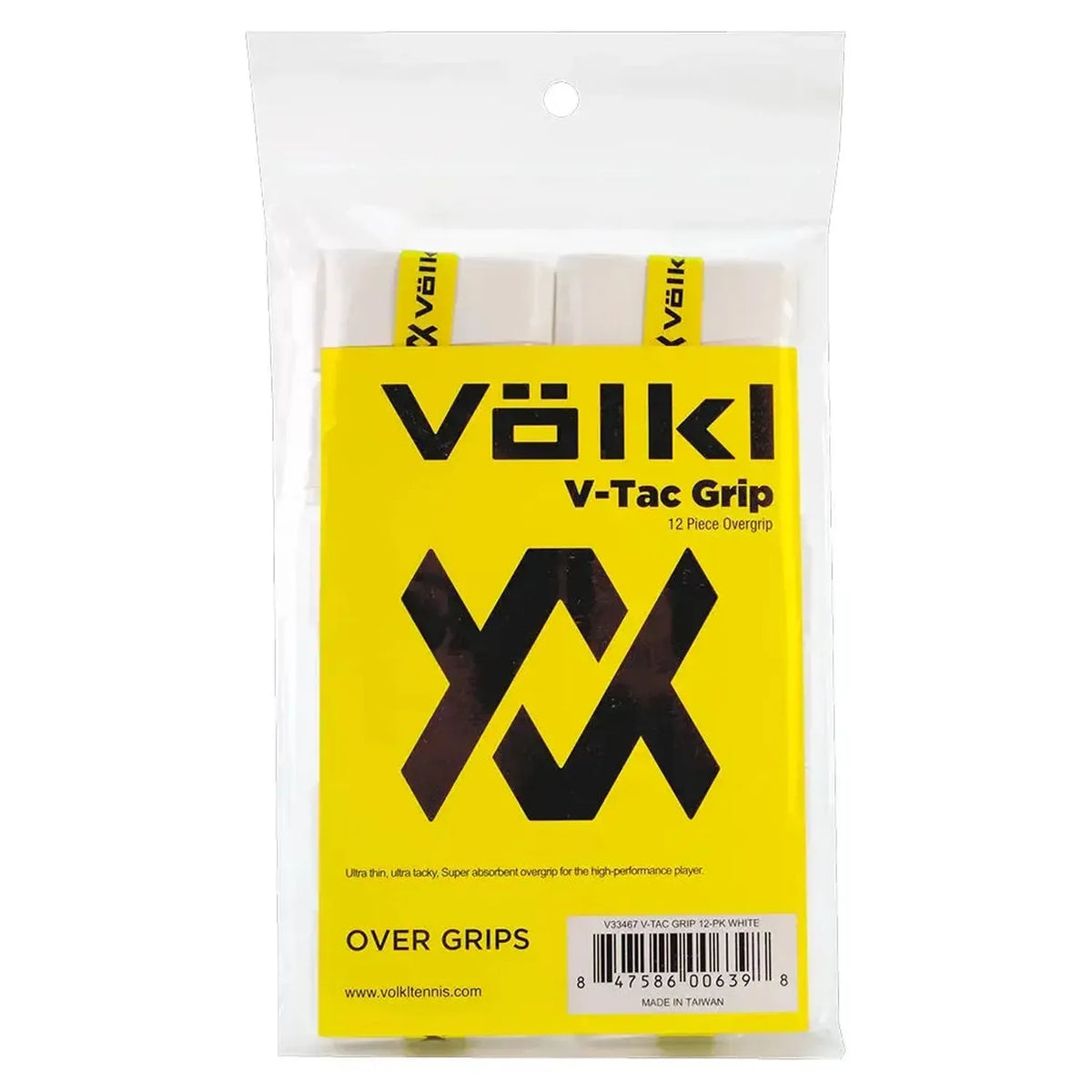 V-Tac Tennis Overgrip 12 Pack White