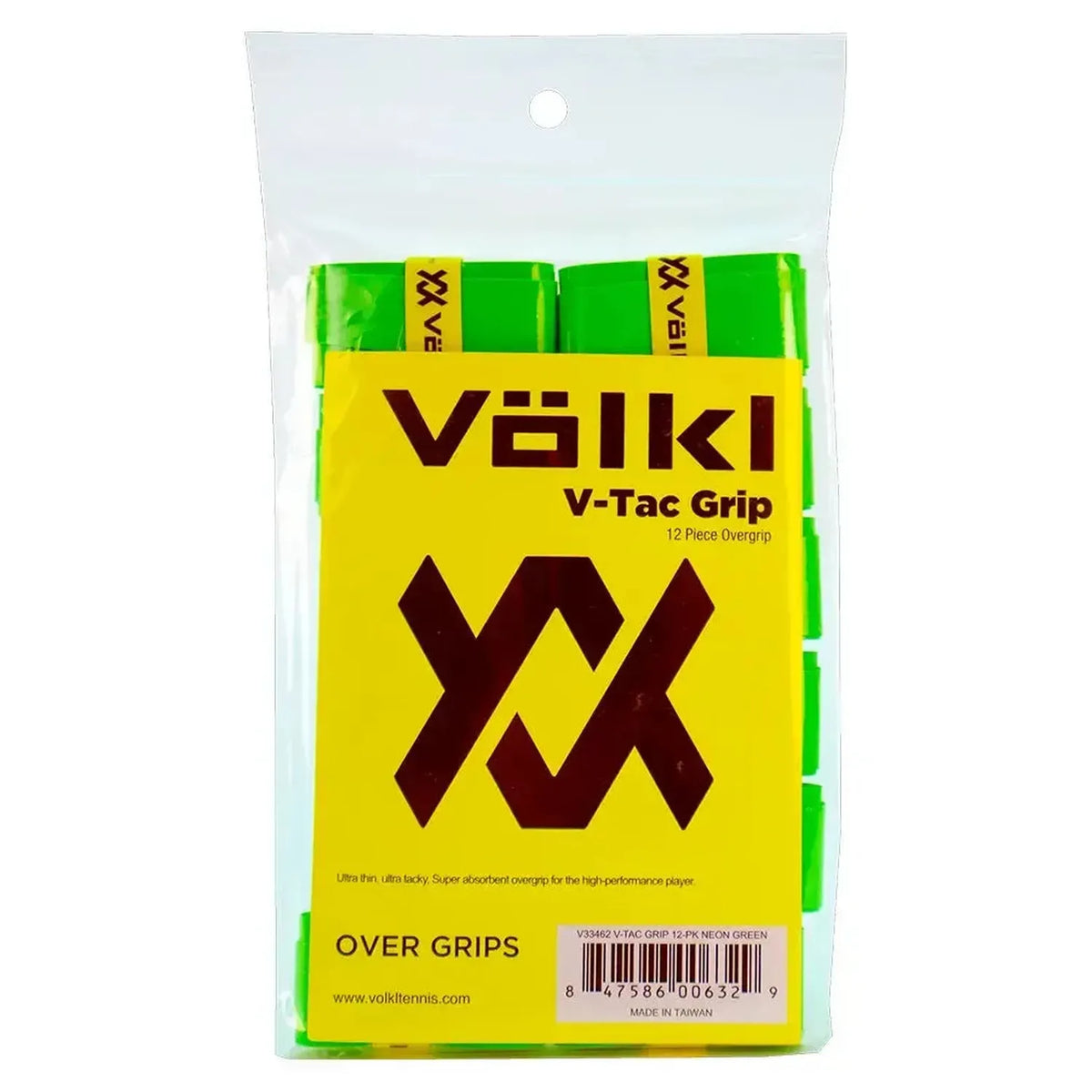 V-Tac Tennis Overgrip 12 Pack Neon Green