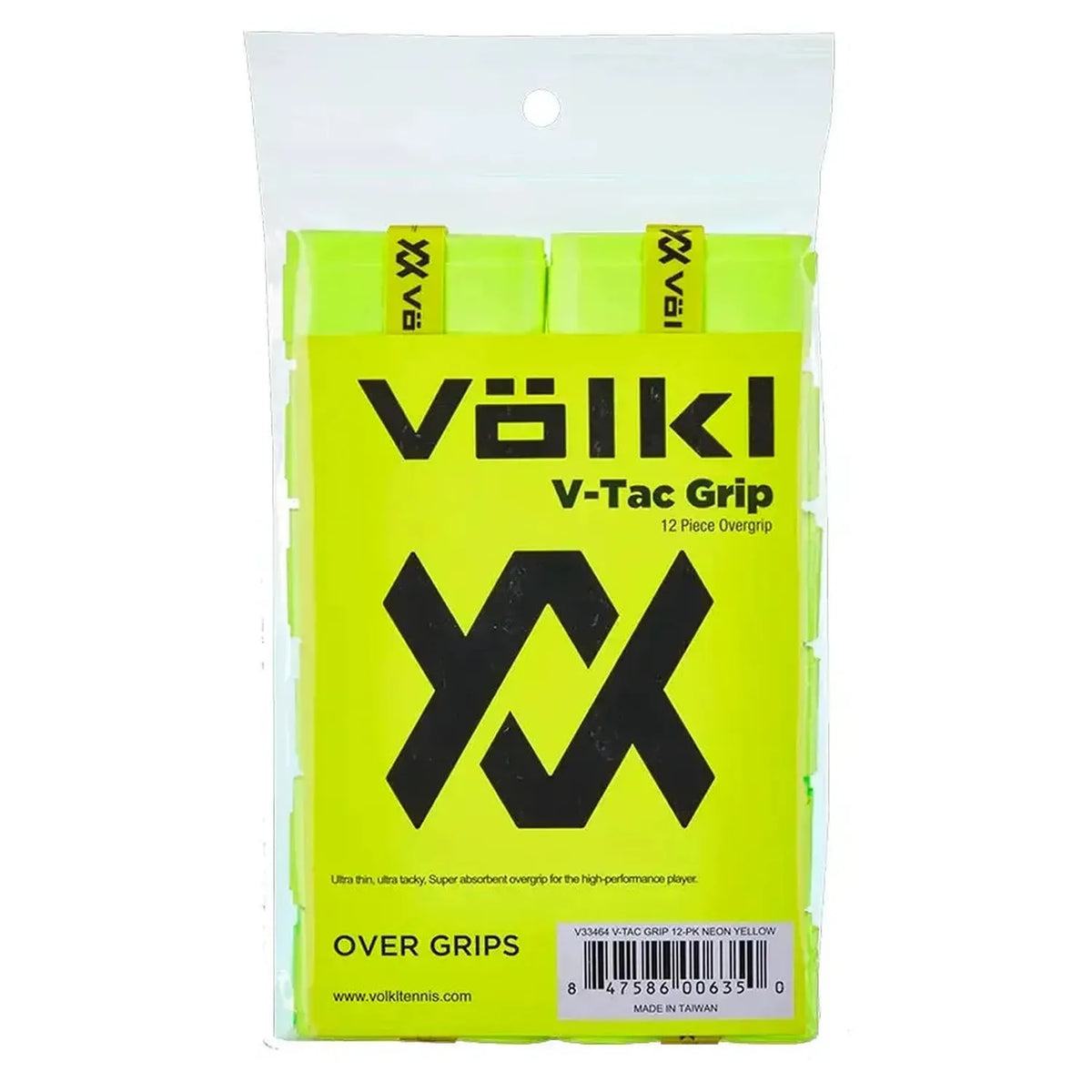 V-Tac Tennis Overgrip 12 Pack Neon Yellow