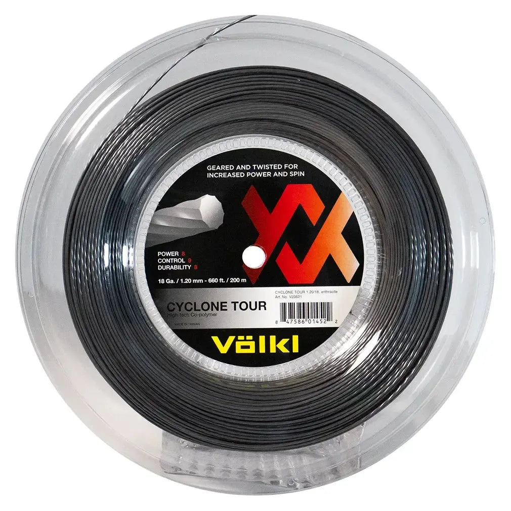 Cyclone Tour 18G Reel Tennis String Anthracite-Strings-Volkl-160566-1-Tennis Express