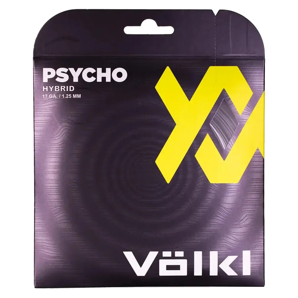 Psycho Hybrid 17G Tennis String Black and Silver-Strings-Volkl-160568-1-Tennis Express