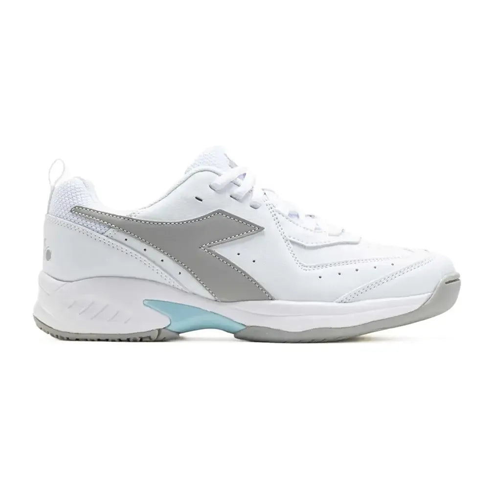 Juniors' S. Challenge 5 SL Tennis Shoes White and Silver