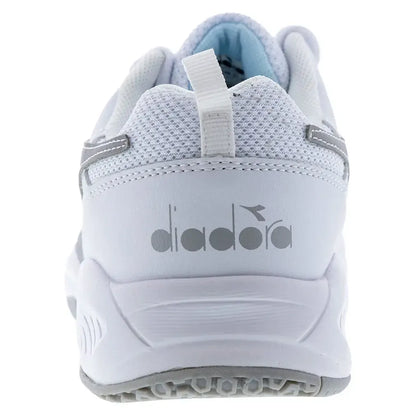 Juniors' S. Challenge 5 SL Tennis Shoes White and Silver
