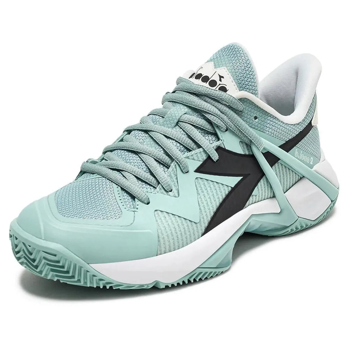 Women's B.Icon 2 Clay Tennis Shoes Surf Spray and Black-Footwear-Diadora-179107_D0849S24-8-[Sku]-Tennis Express