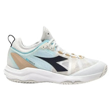 Women's Speed Blushield Fly 4 Tennis Shoes White and Blue Corsair