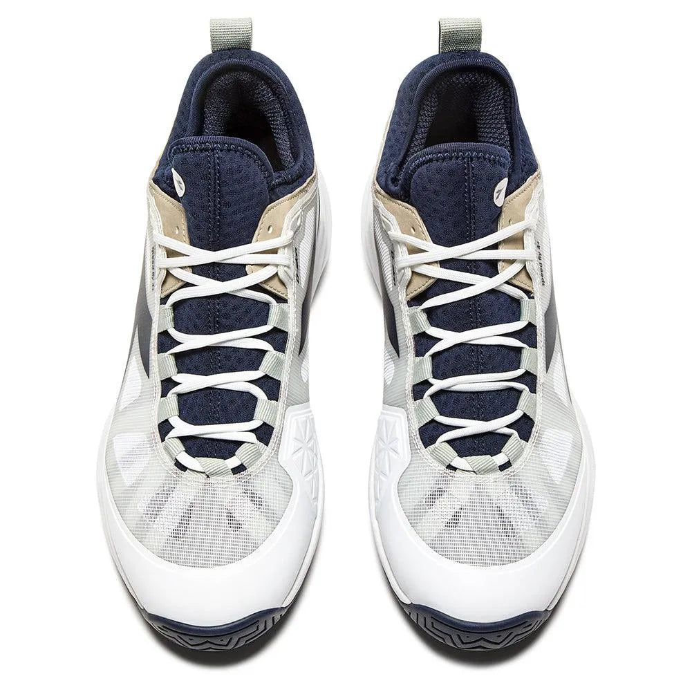 Men's Speed Blushield Fly 4 Tennis Shoes White and Blue Corsair