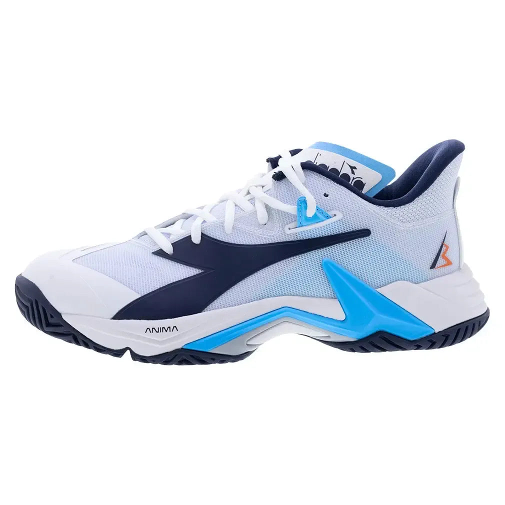 Men's B.Icon 3 Tennis Shoes White and Blue Corsair