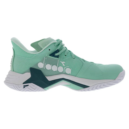 Men's B.Icon 3 AG Tennis Shoes Cabbage and White
