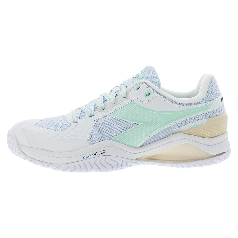 Women's Blushield Torneo 3 Tennis Shoes White and Bay