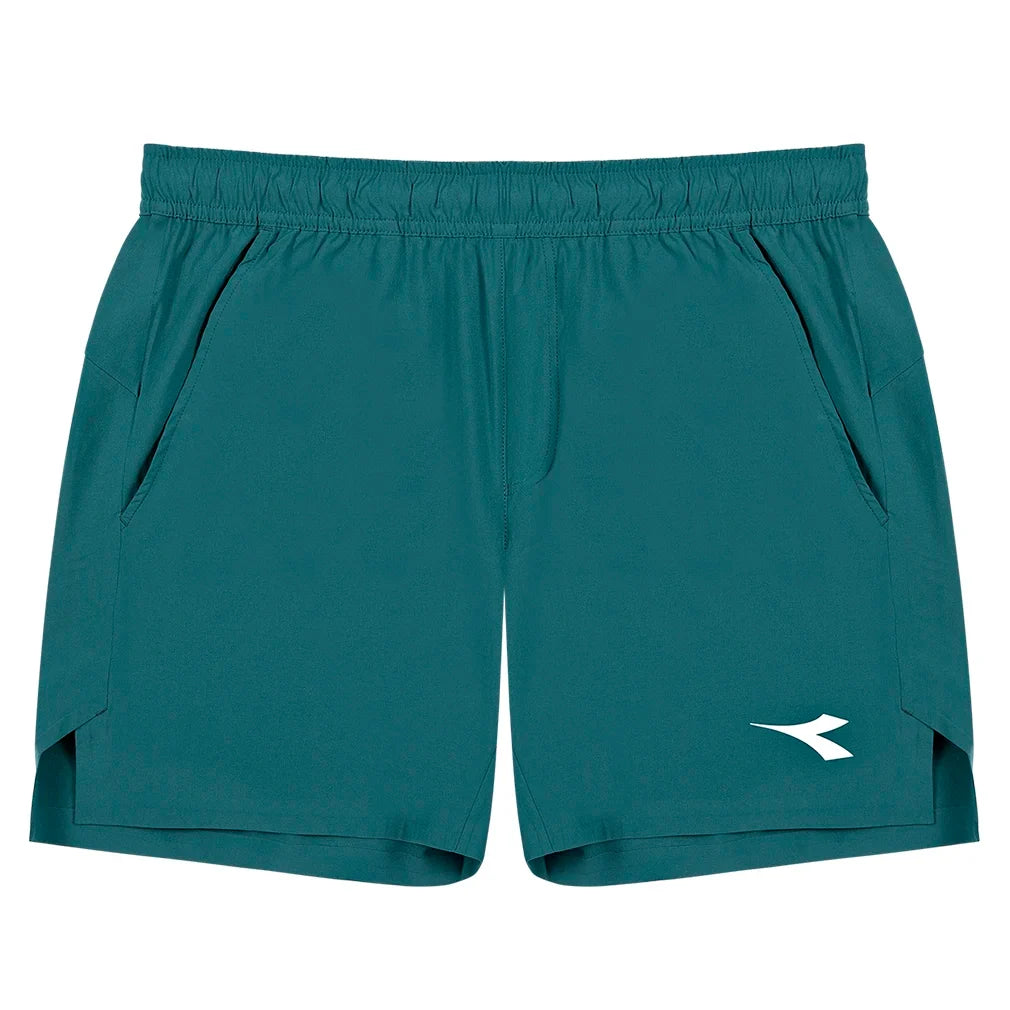 Men's Match FIBRAZERO 6 Inch Tennis Short-Apparel-Diadora-70092 Spruce Green-S, [current_file_name-Tennis Express
