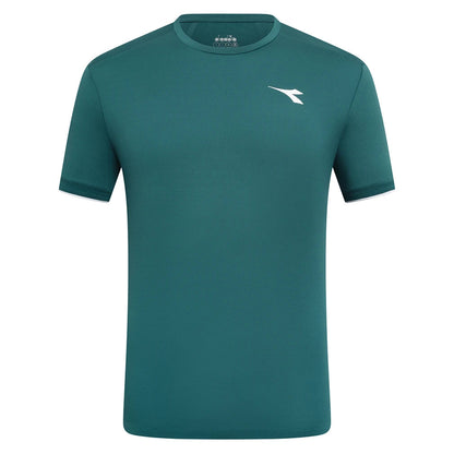 Men's Match FIBRAZERO Tennis Top-Apparel-Diadora-70092 Spruce Green-S, [current_file_name-Tennis Express