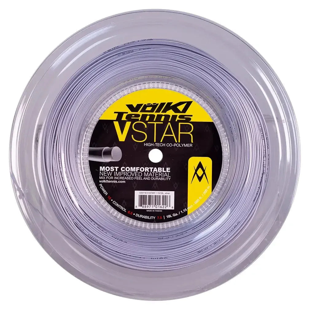 V Star Tennis String Reel Silver-Strings-Volkl-195990-19-Tennis Express
