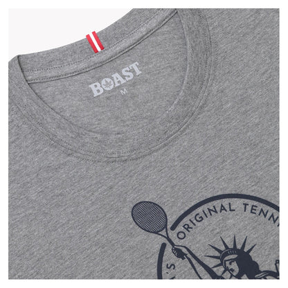 Men's Statue of Liberty Tennis Tee Heather Grey