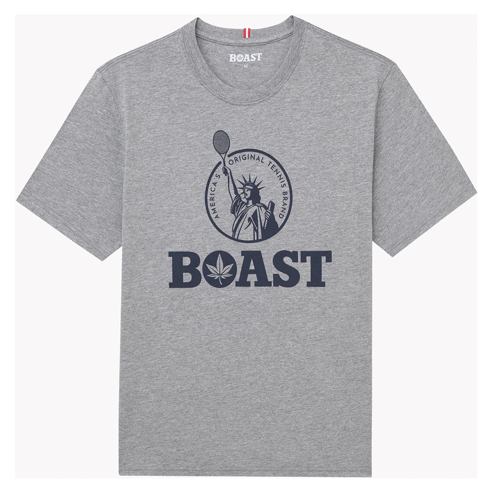 Men's Statue of Liberty Tennis Tee Heather Grey