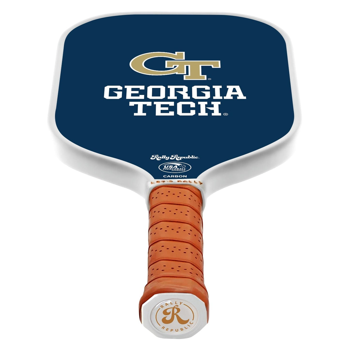 Rally Republic Pickleball Georgia Tech Yellow Jackets Navy Blue Athletic Mark Pickleball Paddle