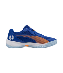 Padel Shoes Puma Nova Court Blue Fire/White/Red 2025 Momo Gonzalez