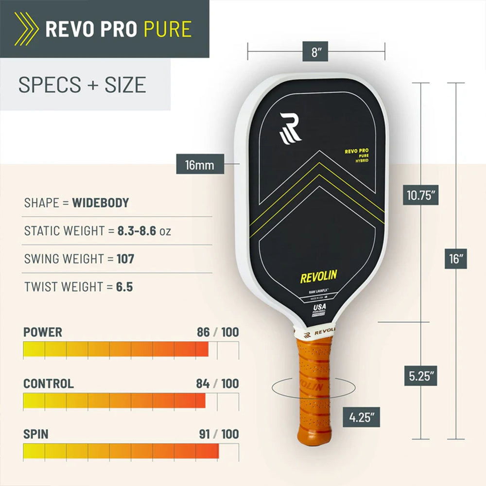 Revolin Sports Pickleball Revo Pro Pure Pickleball Paddle