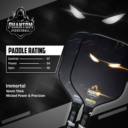 Phantom Pickleball Paddle Immortal 16mm & Cover