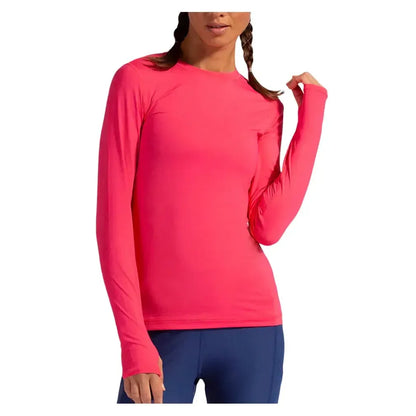 Women`s 24/7 Long Sleeve Tennis Crew-Apparel-BloqUV-2001-BBB-Waterm-Tennis Express