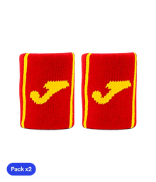 Wristband Joma Game Cortas Rojo/Amarillo Pack x2