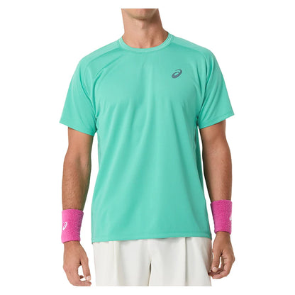 Men's Game Short Sleeve Tennis Top Aurora Green-Apparel-Asics-2041A379-300S26-675511Tennis Express