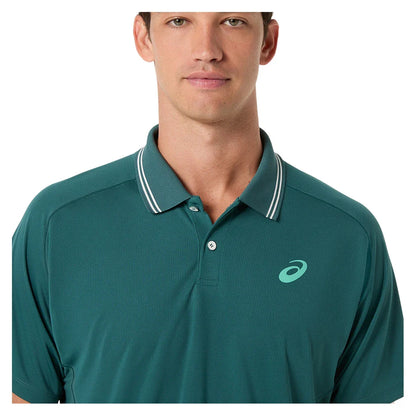 Men's Game Short Sleeve Tennis Polo Dark Neptune