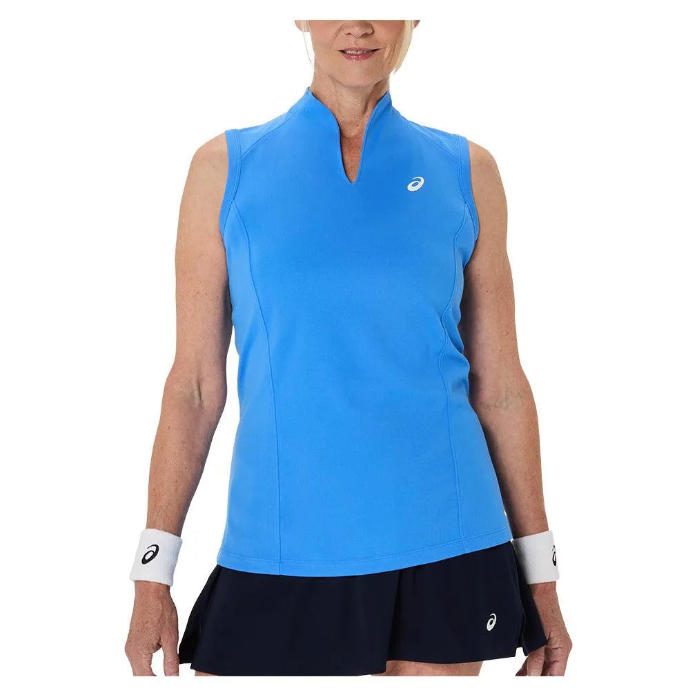 Women's Court Tennis Tank Blue Coast-Apparel-Asics-2042A370-401S25-3-Tennis Express