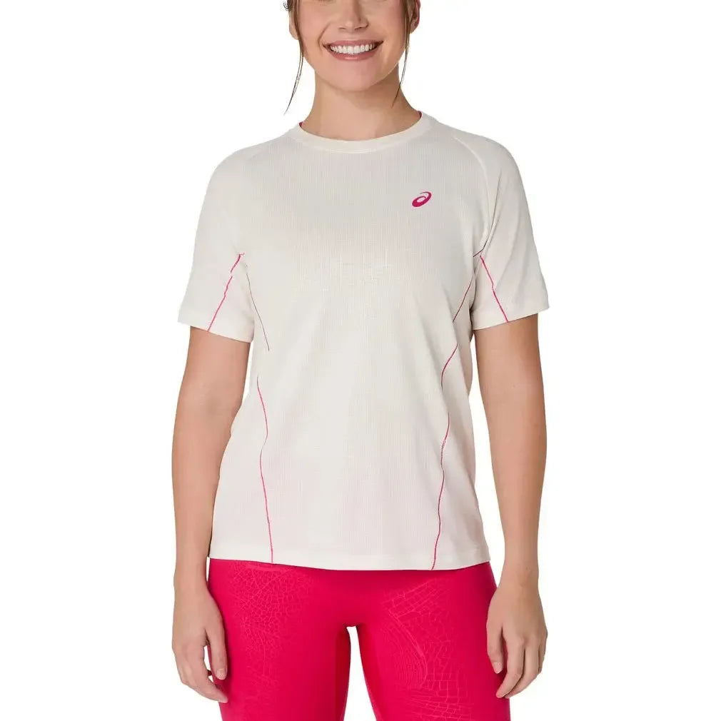 Women's Game All Over Print Short Sleeve Tennis Top-Apparel-Asics-2042A389-.100-Tennis Express