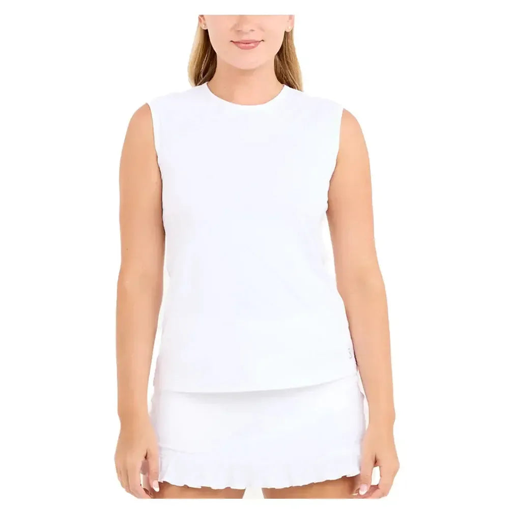 Women's Sleeveless Tennis Top White-Apparel-Sofibella-2067EQU-WHTU25-Tennis Express
