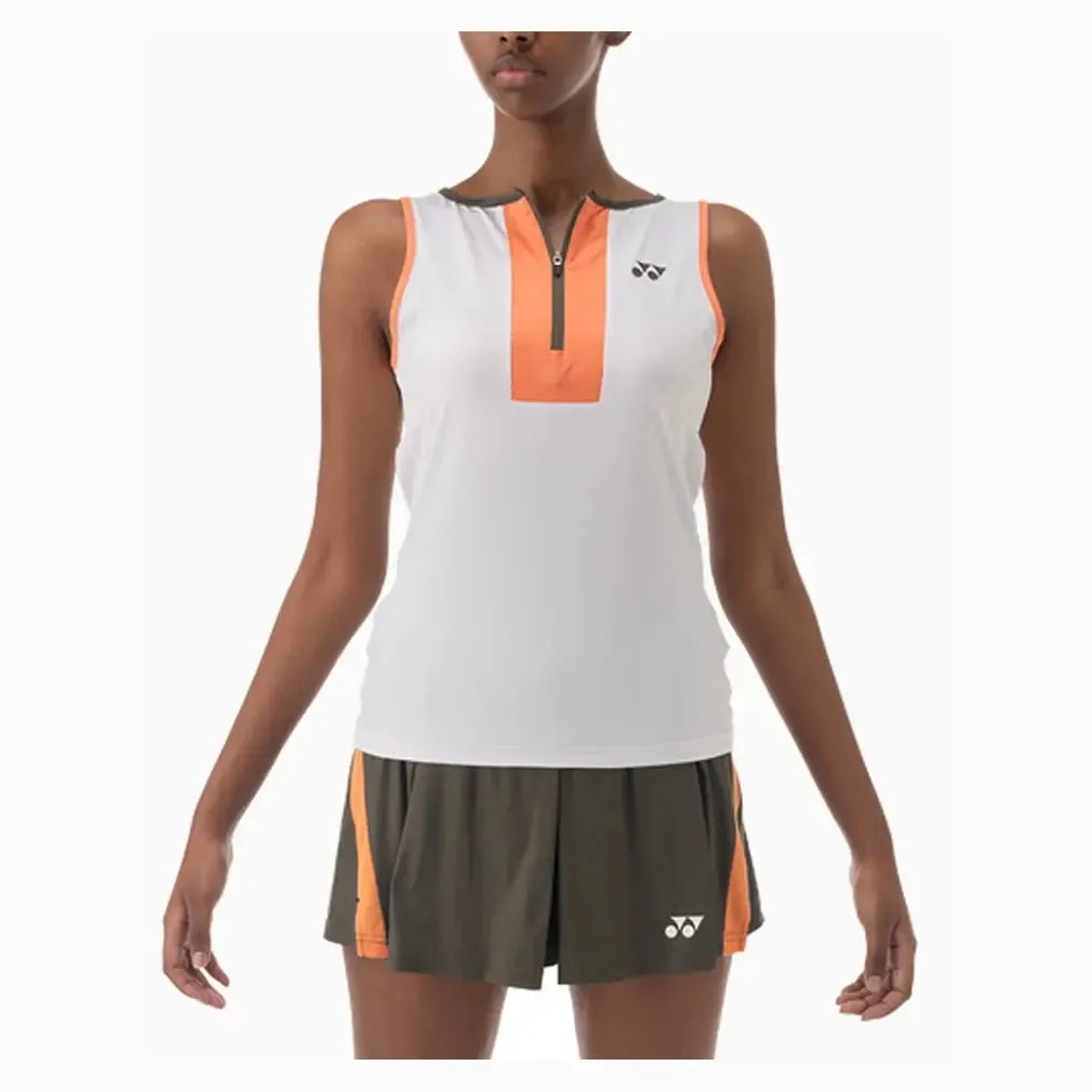 Women's Tournament Zip Tennis Tank-Apparel-Yonex-20833-F25-W-Tennis Express