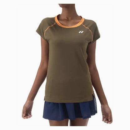 Women's Tournament Tennis Top Oil Brown-Apparel-Yonex-20839OBR-F25-Tennis Express
