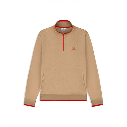 Sergio Tacchini Nuvola Quarter Zip - Bronze Brown