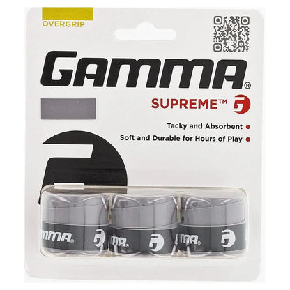 Supreme Overgrips-Accessories-Gamma-2255-GREY-L-Tennis Express