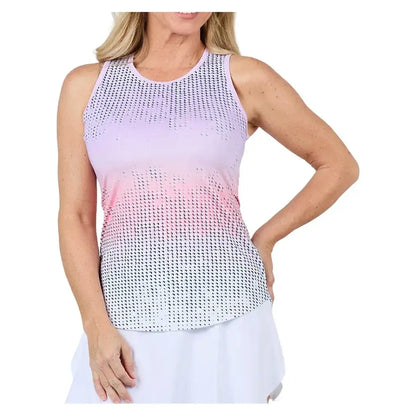 Women's Tennis Tank Degrade Dots-Apparel-Sofibella-2273MYS-DEDH25-Tennis Express
