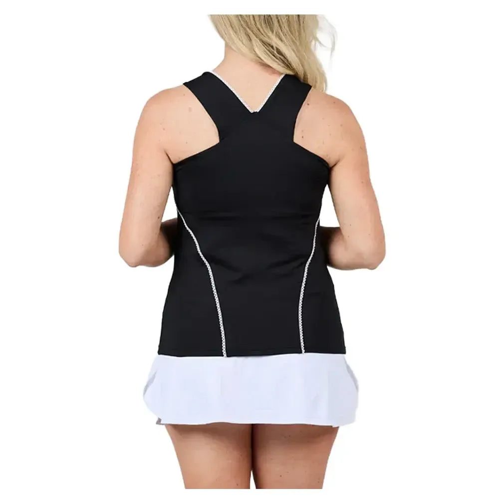 Women's Racerback Tennis Tank Black