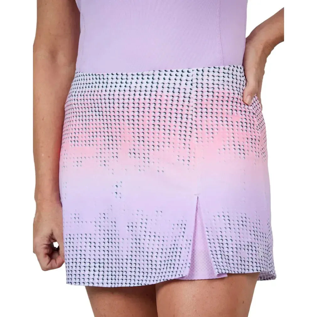 Women's 14 Inch Tennis Skort Degrade Dots-Apparel-Sofibella-2290MYS-DEDH25-Tennis Express