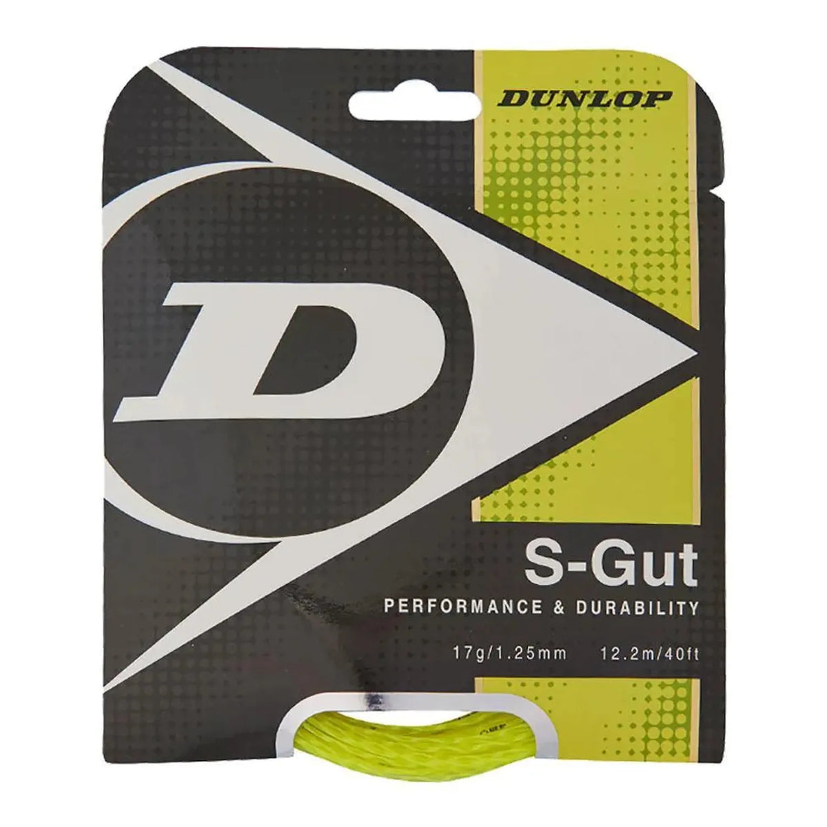 S-Gut 17G Yellow Tennis String-Strings-Dunlop-23423-DEFAULT-L-Tennis Express