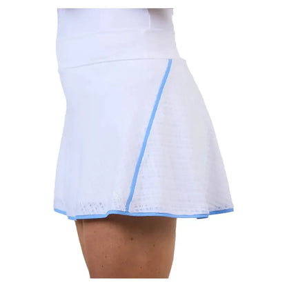 Women's 14 inch Tennis Skort Grid Jacquard and Periwinkle