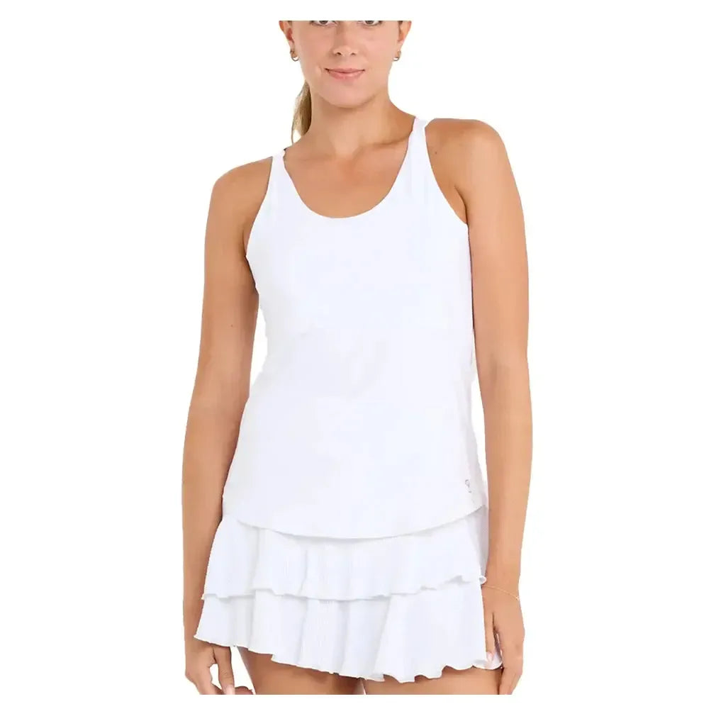 Women's Tennis Tank White-Apparel-Sofibella-2387EQU-WHTU25-Tennis Express