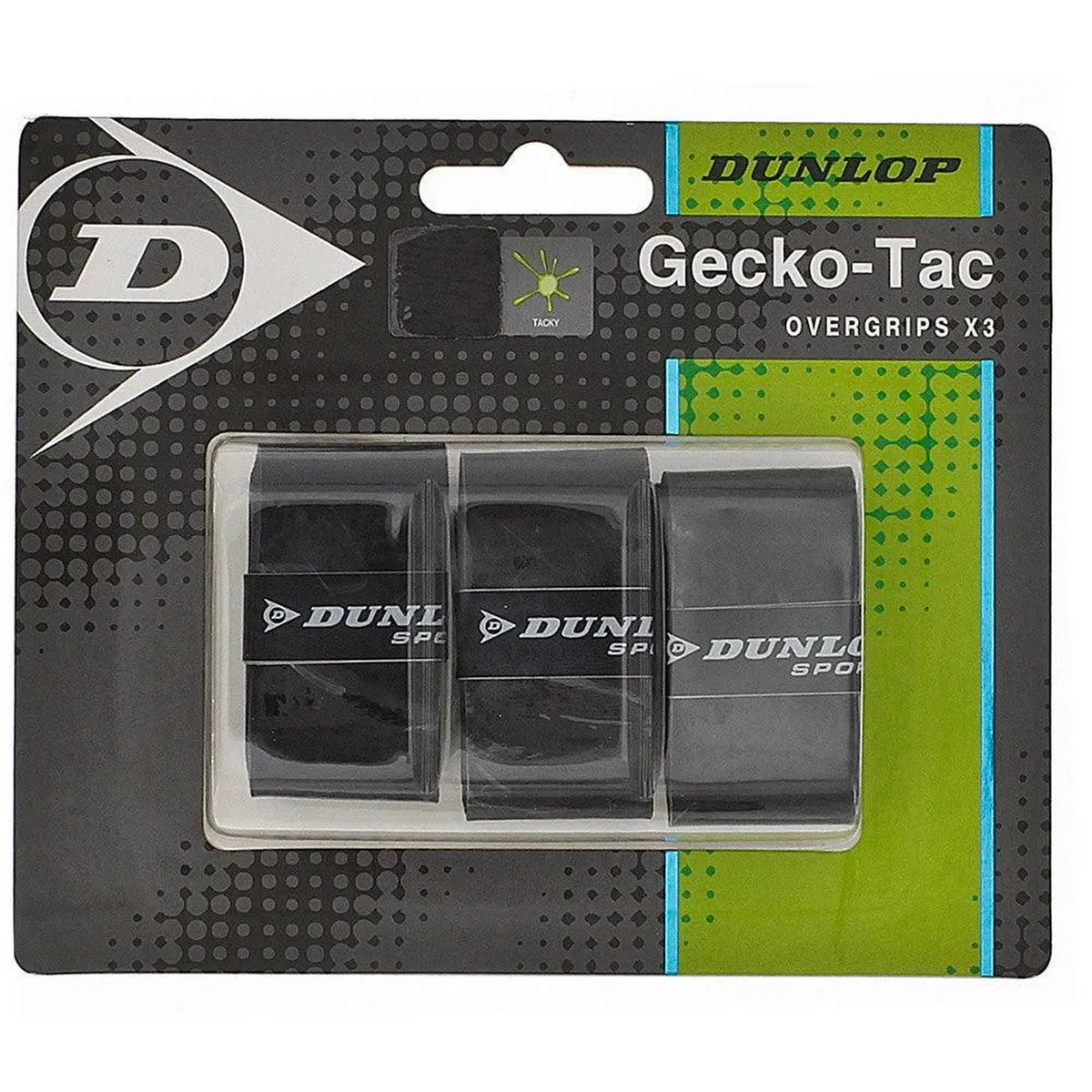 Tac 3 Pack Black Tacky Tennis Overgrip-Accessories-Dunlop-23887-DEFAULT-L-Tennis Express