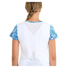 Women's Short Sleeve Tennis Top White and Sandra Tiles