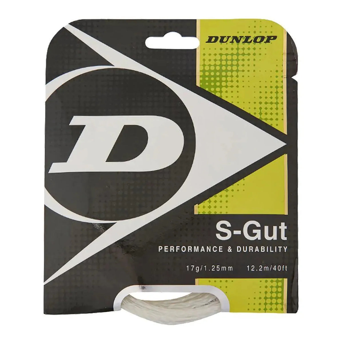 S-Gut 17G White Tennis String-Strings-Dunlop-24011-DEFAULT-L-Tennis Express