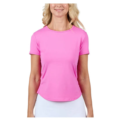 Women's Style Icons Short Sleeve Tennis Top Super Pink-Apparel-Sofibella-2452-SUP-702327Tennis Express