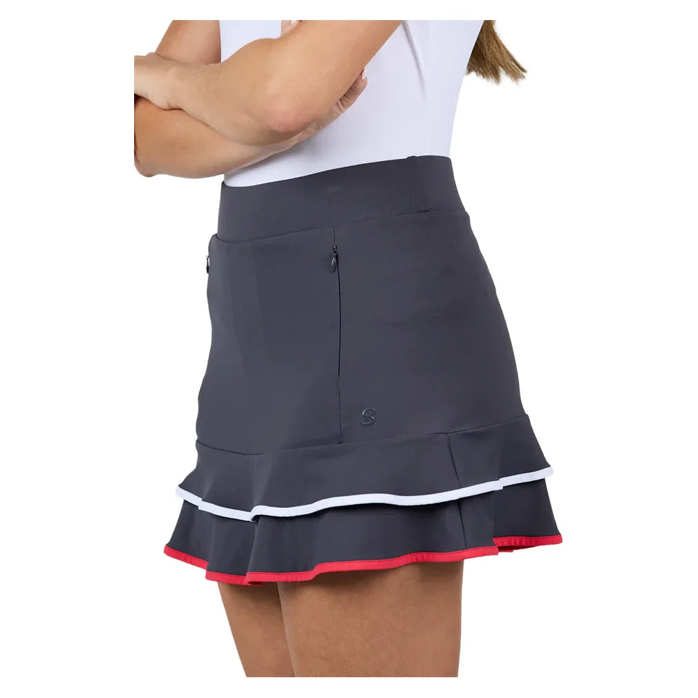 Women's Berry Fusion 15 Inch Tennis Skort Dark Grey